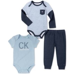 Calvin Klein Baby Boys 3-Pc. Bodysuits & Pants Set Kids Kids' Clothing